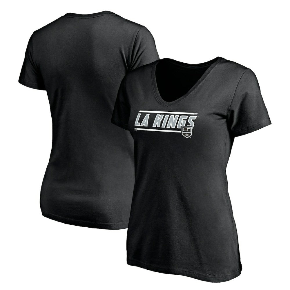NHL Los Angeles Kings Women's Mascot In Bounds V-Neck T-Shirt - Black