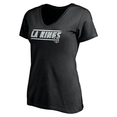 NHL Los Angeles Kings Women's Mascot In Bounds V-Neck T-Shirt - Black