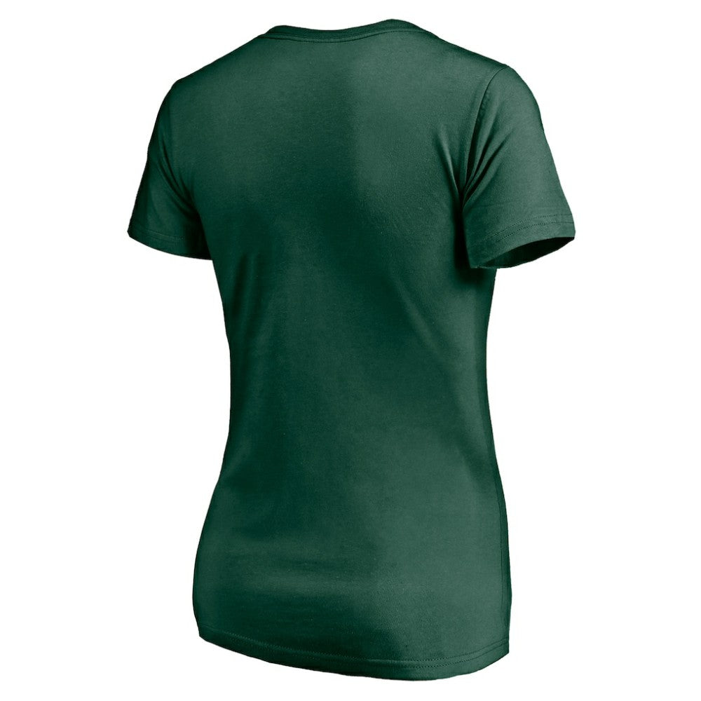NHL Minnesota Wild Women's Mascot In Bounds V-Neck T-Shirt - Green