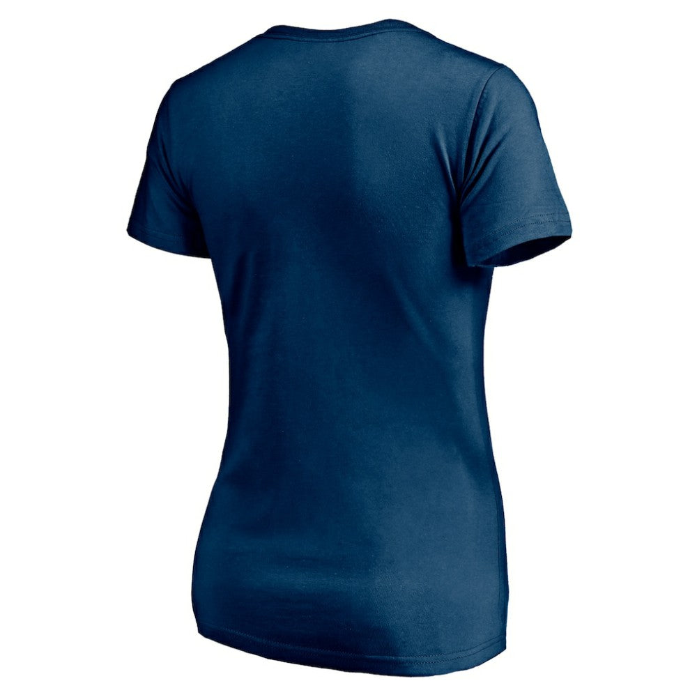 NHL Seattle Kraken Women's Mascot In Bounds V-Neck T-Shirt - Deep Sea Blue
