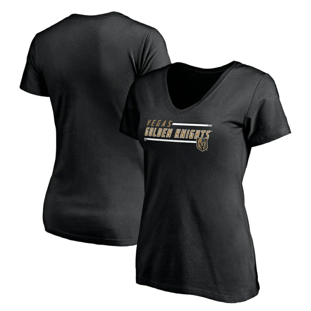 NHL Vegas Golden Knights Women's Mascot In Bounds V-Neck T-Shirt - Black