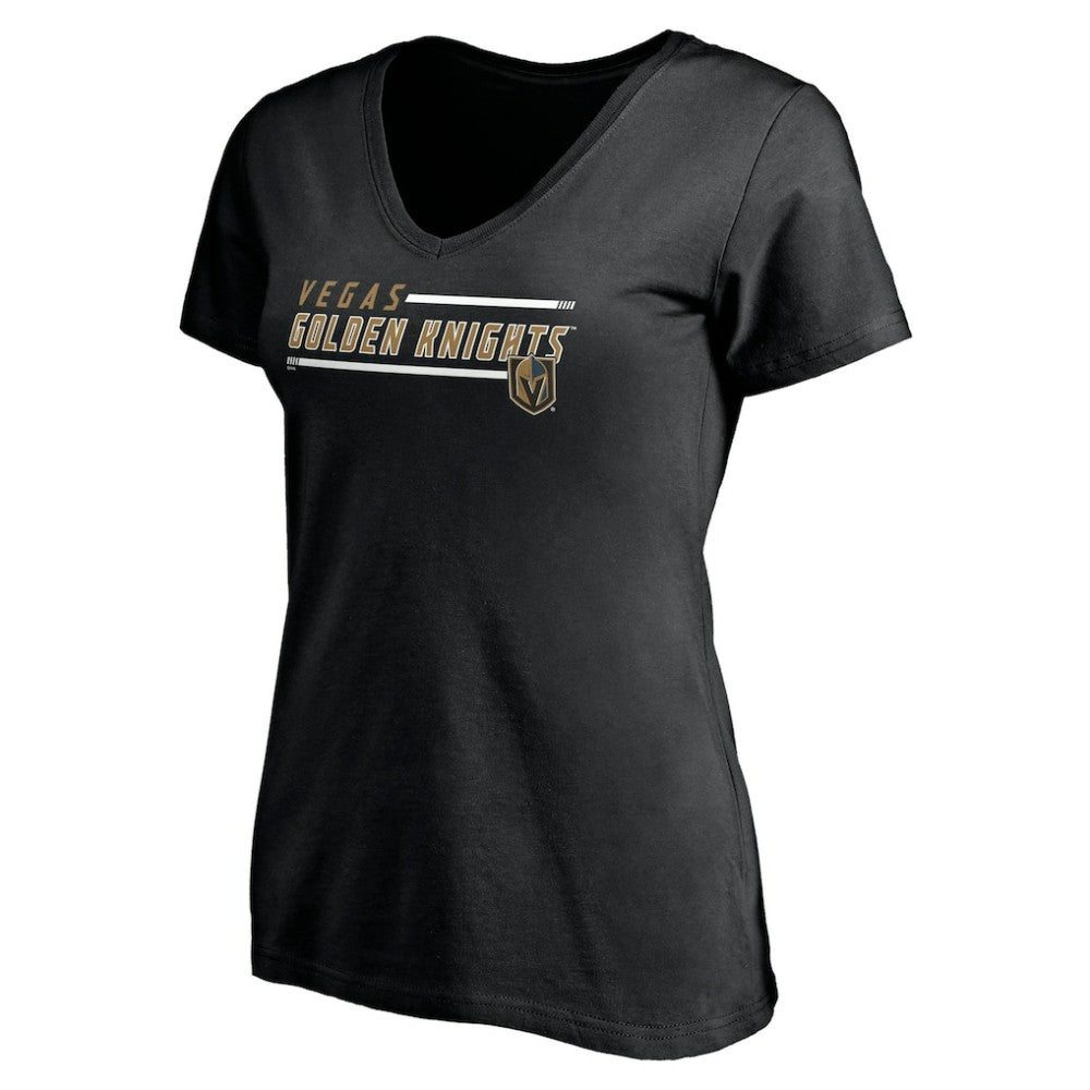 NHL Vegas Golden Knights Women's Mascot In Bounds V-Neck T-Shirt - Black