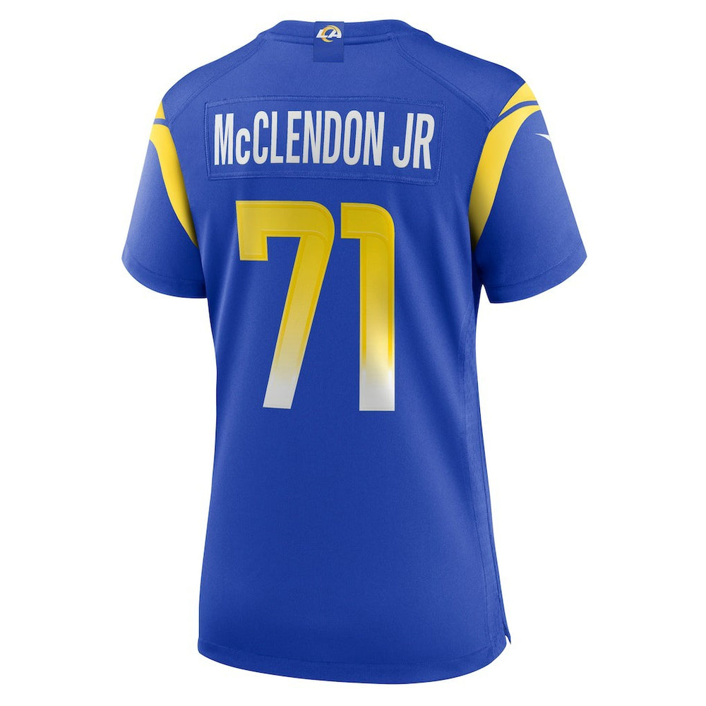 Warren McClendon Jr. Los Angeles Rams Women's Team Game Jersey Royal