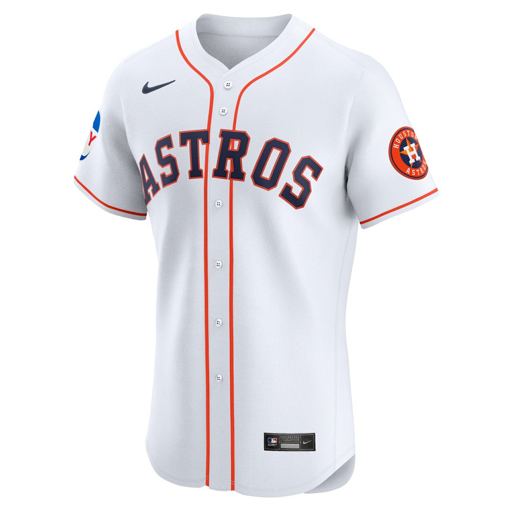 Houston Astros Nike Home Elite Patch Jersey - White Jerseys