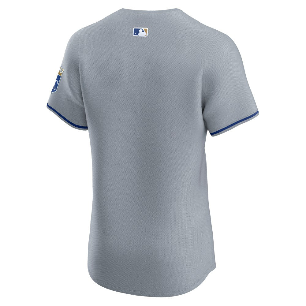 Kansas City Royals Nike Road Vapor Premier Elite Patch Jersey - Gray Jerseys