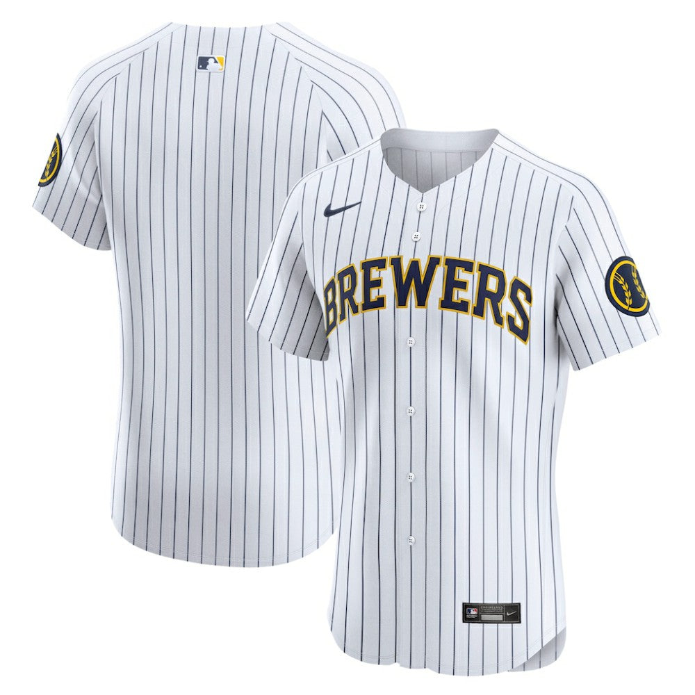Milwaukee Brewers Nike Alternate Vapor Premier Elite Patch Jersey - White Jerseys