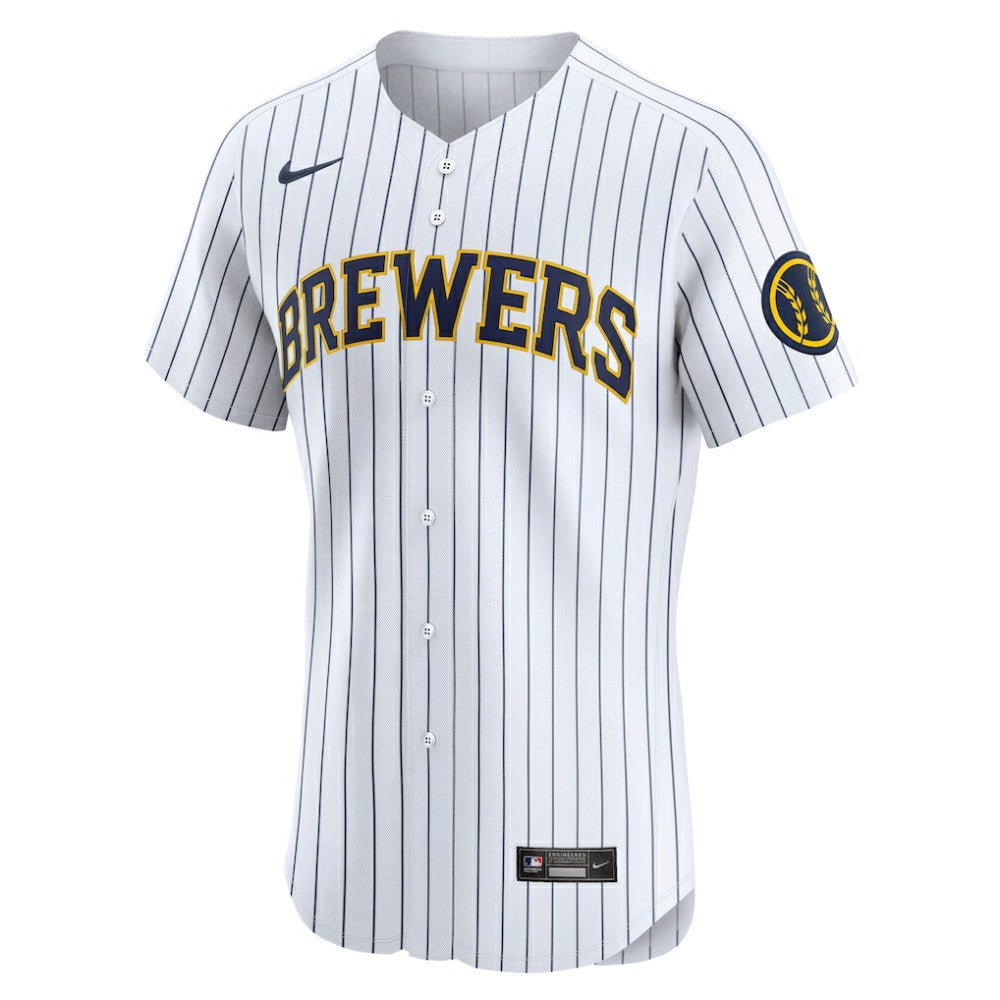 Milwaukee Brewers Nike Alternate Vapor Premier Elite Patch Jersey - White Jerseys
