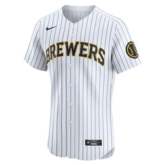 Milwaukee Brewers Nike Alternate Vapor Premier Elite Patch Jersey - White Jerseys