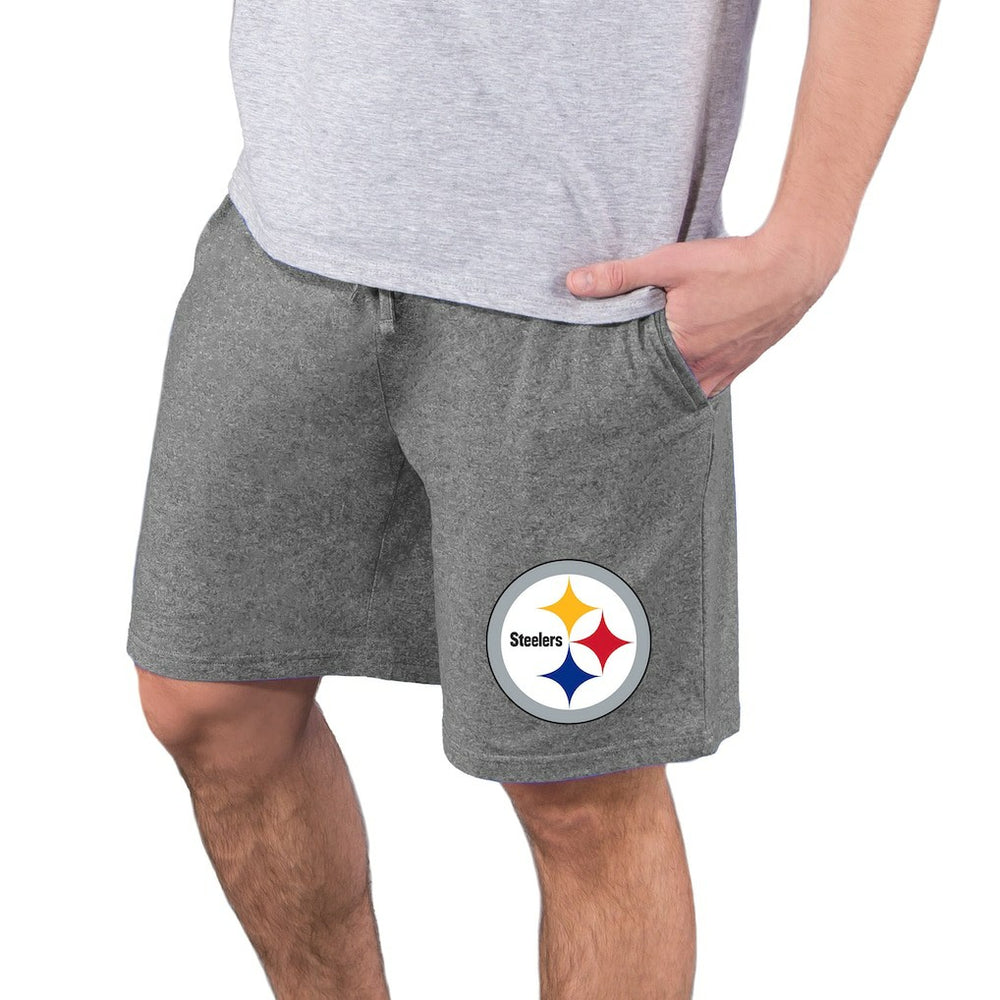 Pittsburgh Steelers Concepts Sport Quest Knit Jam Shorts Charcoal