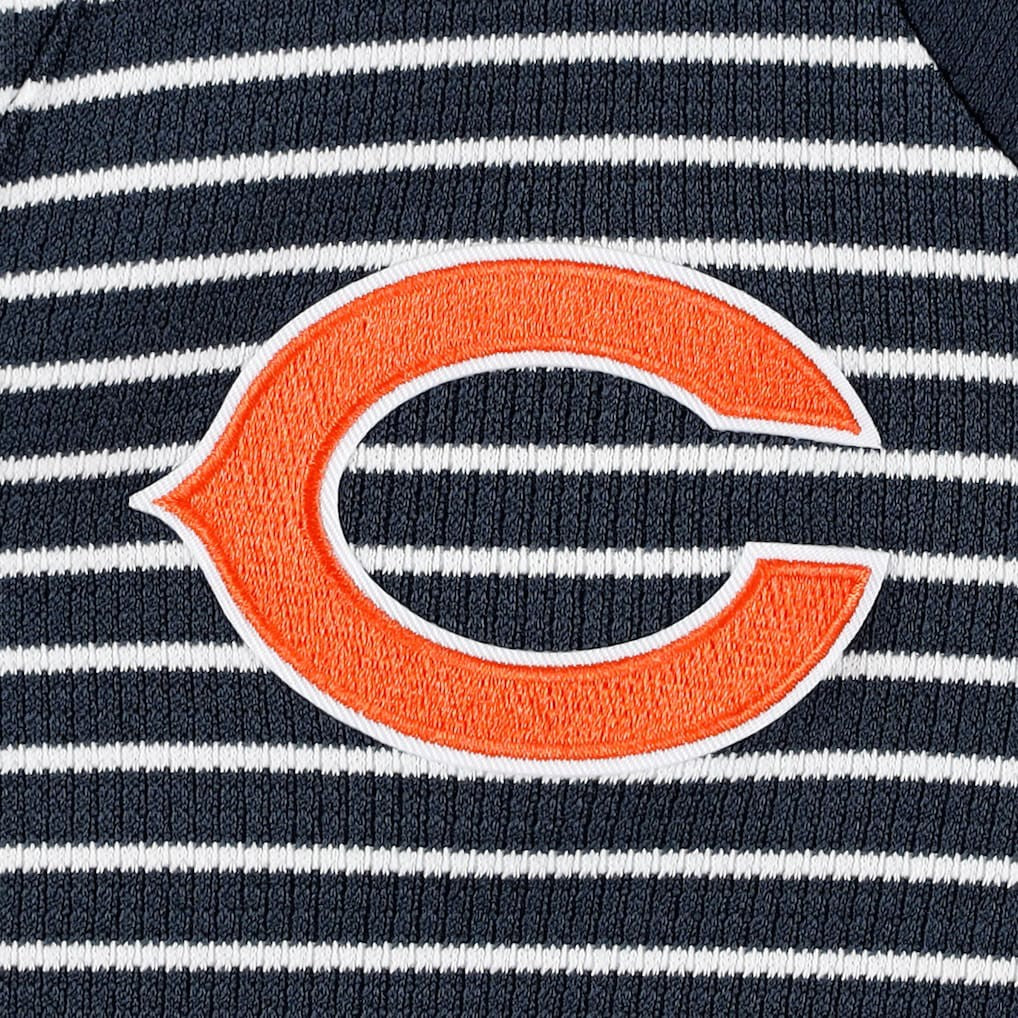 Chicago Bears Antigua Women's Maverick Waffle Henley Long Sleeve T-Shirt Navy
