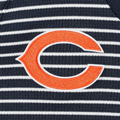 Chicago Bears Antigua Women's Maverick Waffle Henley Long Sleeve T-Shirt Navy