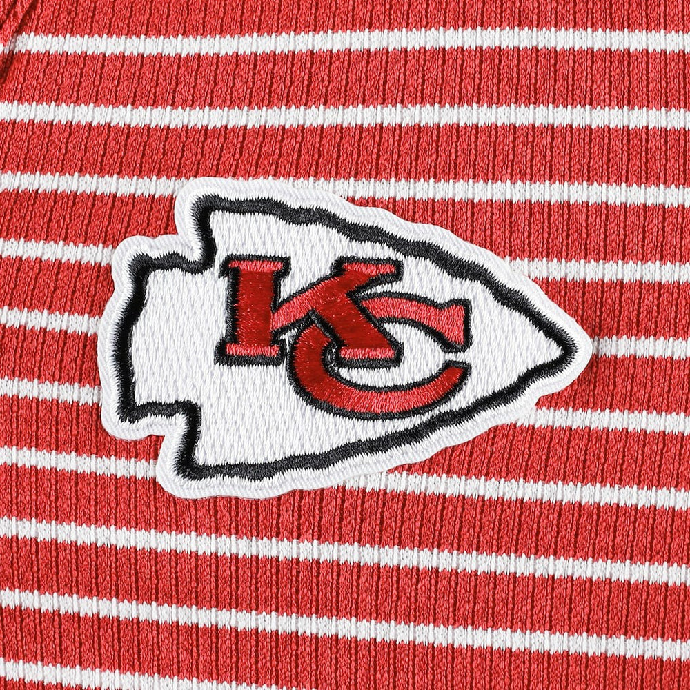 Kansas City Chiefs Antigua Women's Maverick Waffle Henley Long Sleeve T-Shirt Red