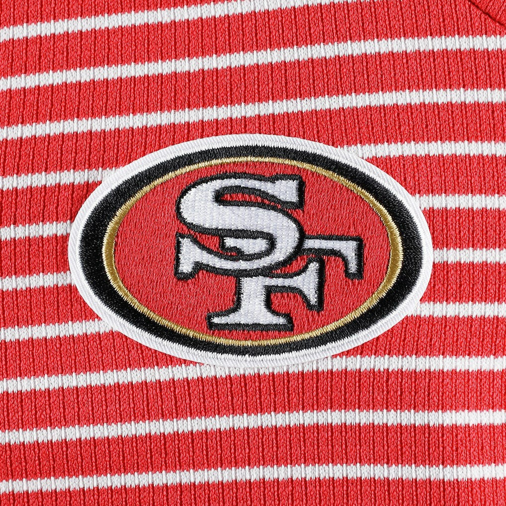 San Francisco 49ers Antigua Women's Maverick Waffle Henley Long Sleeve T-Shirt Scarlet