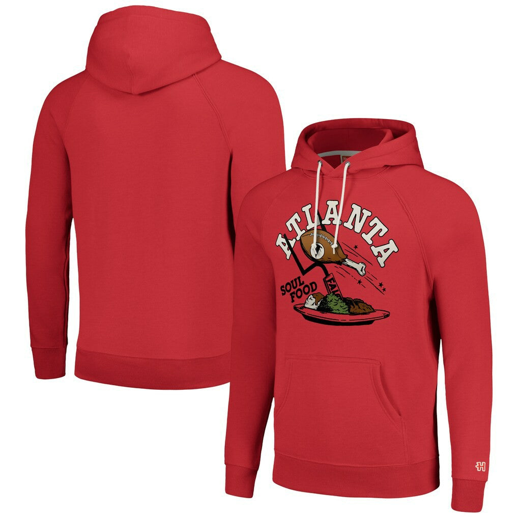 Atlanta Falcons Homage Unisex NFL x Guy Fieri’s Flavortown Tri-Blend Pullover Hoodie Red