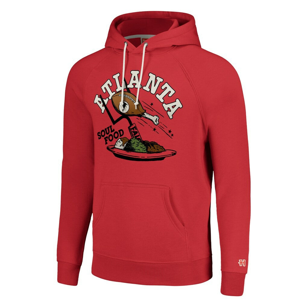 Atlanta Falcons Homage Unisex NFL x Guy Fieri’s Flavortown Tri-Blend Pullover Hoodie Red