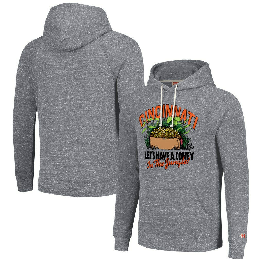 Cincinnati Bengals Homage Unisex NFL x Guy Fieri’s Flavortown Tri-Blend Pullover Hoodie Gray