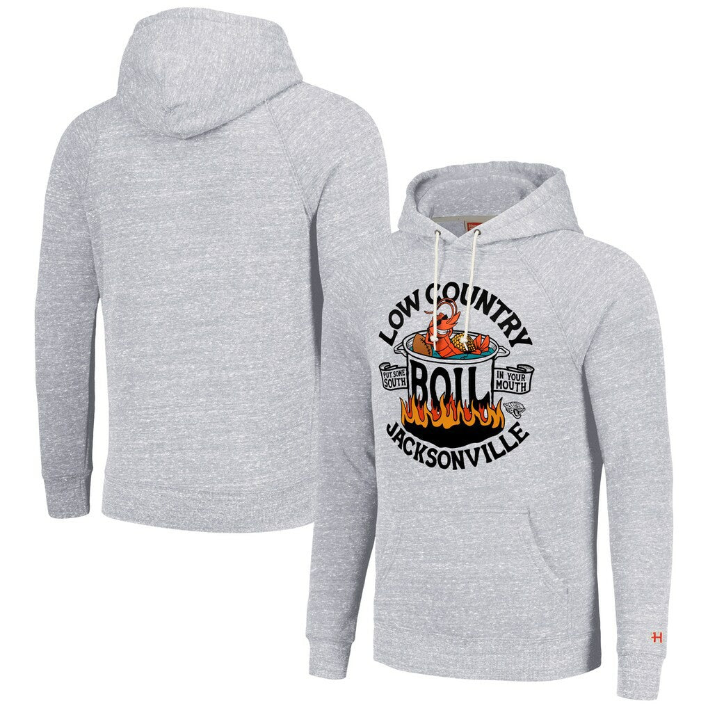 Jacksonville Jaguars Homage Unisex NFL x Guy Fieri’s Flavortown Tri-Blend Pullover Hoodie Ash