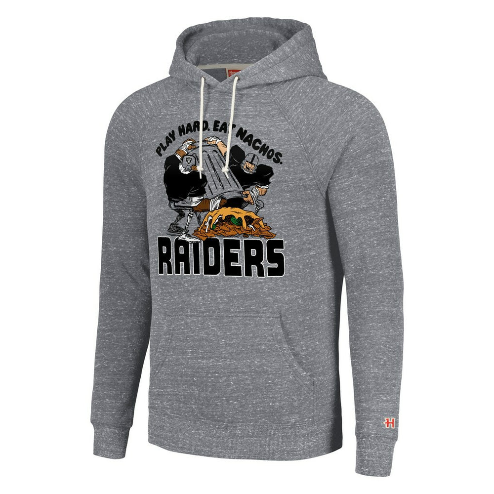 Las Vegas Raiders Homage Unisex NFL x Guy Fieri’s Flavortown Tri-Blend Pullover Hoodie Gray