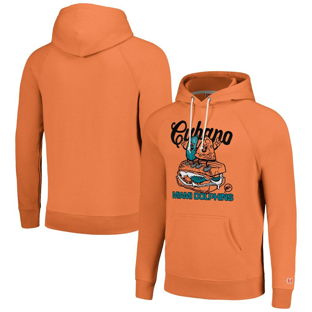 Miami Dolphins Homage Unisex NFL x Guy Fieri’s Flavortown Tri-Blend Pullover Hoodie Gray