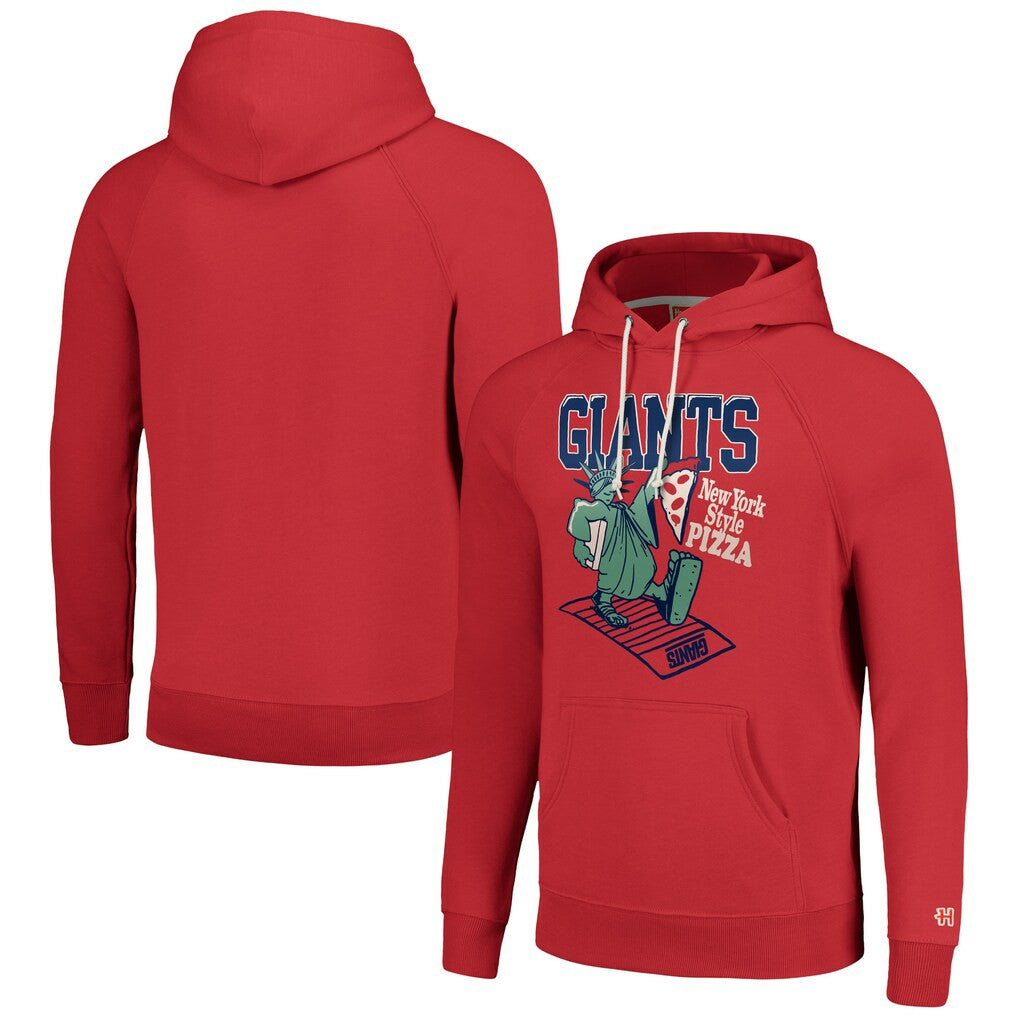 New York Giants Homage Unisex NFL x Guy Fieri’s Flavortown Tri-Blend Pullover Hoodie Red