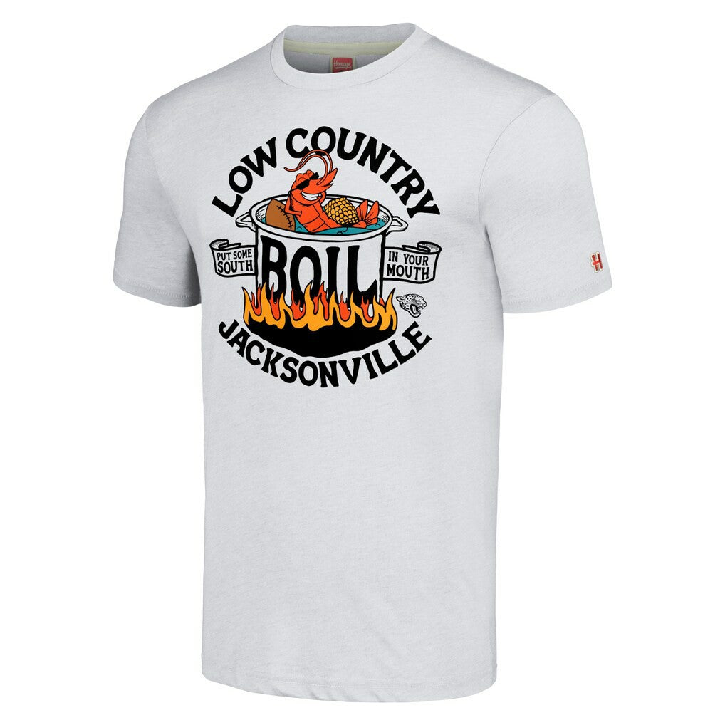 Jacksonville Jaguars Homage Unisex NFL x Guy Fieri’s Flavortown Tri-Blend T-Shirt Ash