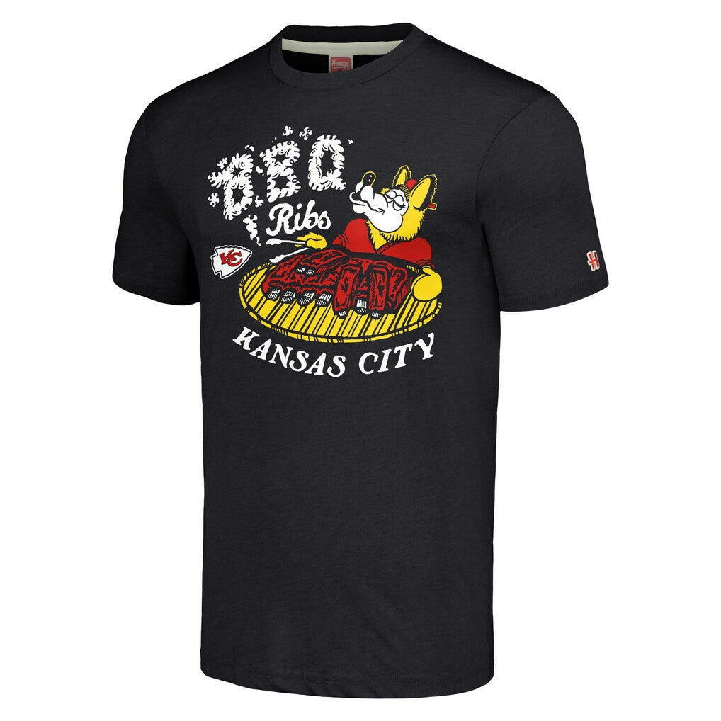 Kansas City Chiefs Homage Unisex NFL x Guy Fieri’s Flavortown Tri-Blend T-Shirt Charcoal
