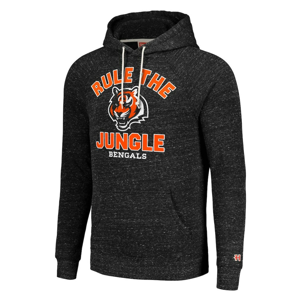 Cincinnati Bengals Homage Unisex Hyperlocal Raglan Pullover Hoodie Charcoal