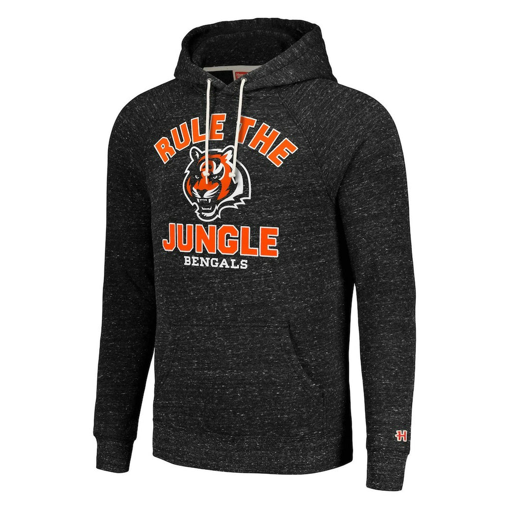 Cincinnati Bengals Homage Unisex Hyperlocal Raglan Pullover Hoodie Charcoal