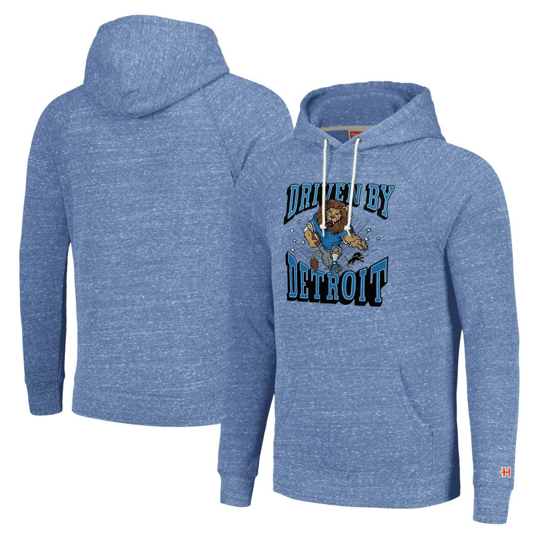 Detroit Lions Homage Unisex Hyperlocal Raglan Pullover Hoodie Blue