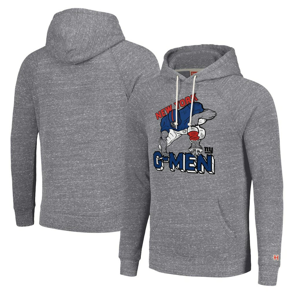 New York Giants Homage Unisex Hyperlocal Raglan Pullover Hoodie Gray