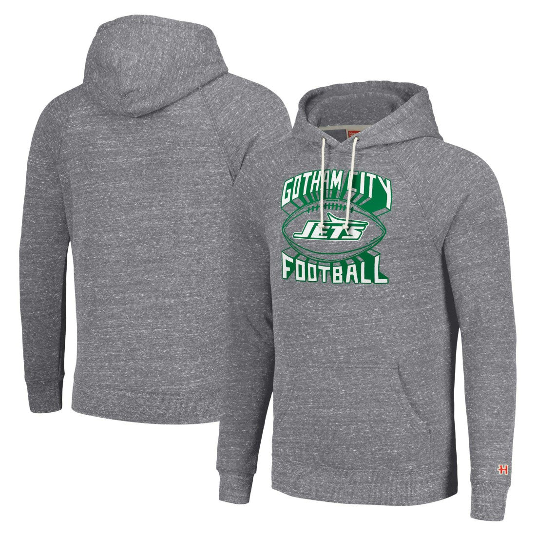 New York Jets Homage Unisex Hyperlocal Raglan Pullover Hoodie Gray