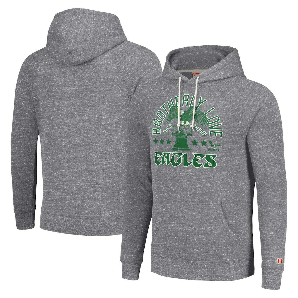 Philadelphia Eagles Homage Unisex Hyperlocal Raglan Pullover Hoodie Gray
