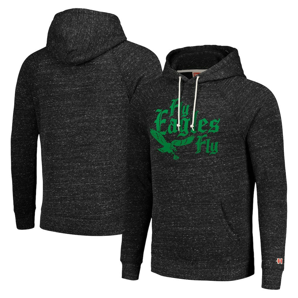 Philadelphia Eagles Homage Unisex Hyperlocal Raglan Pullover Hoodie Charcoal