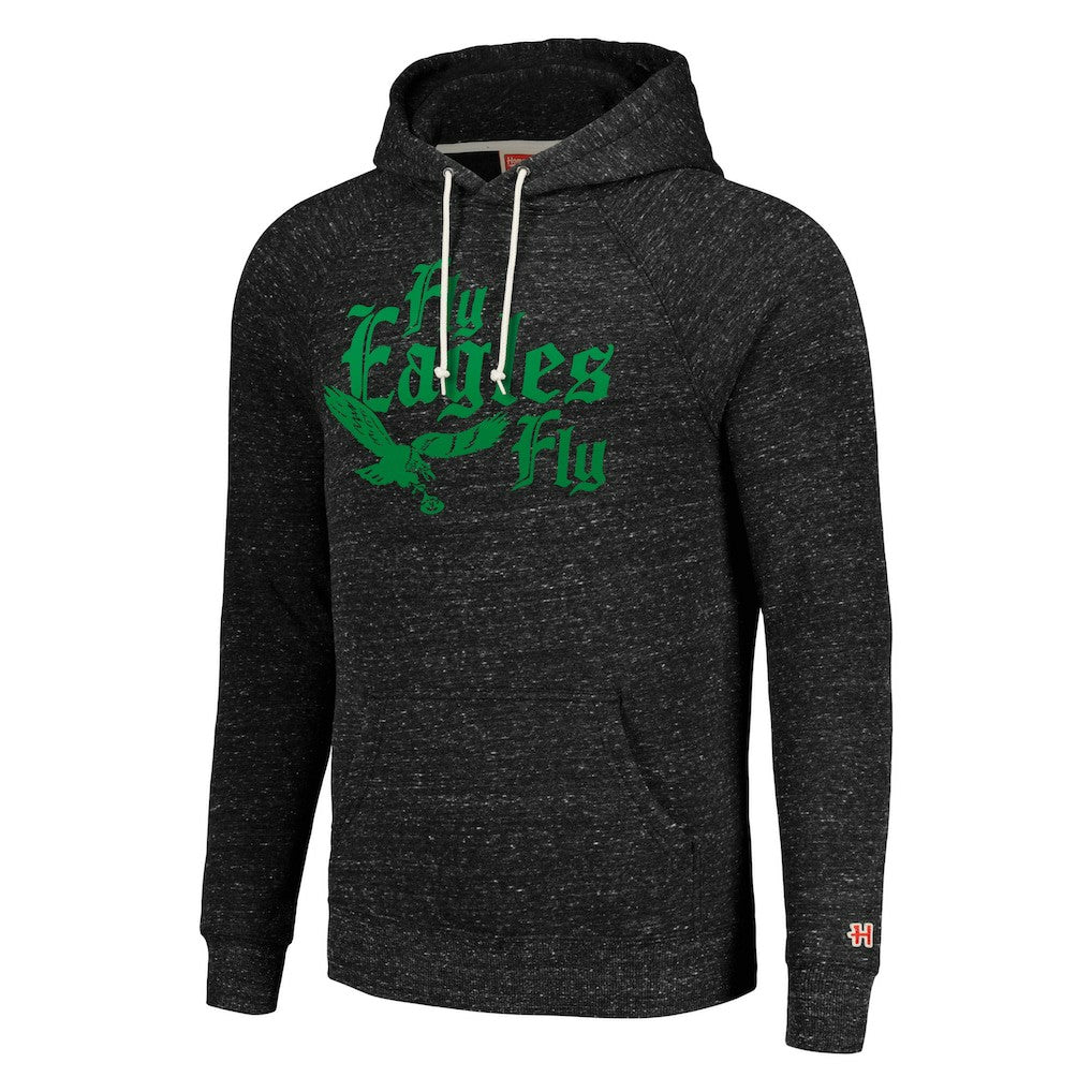 Philadelphia Eagles Homage Unisex Hyperlocal Raglan Pullover Hoodie Charcoal