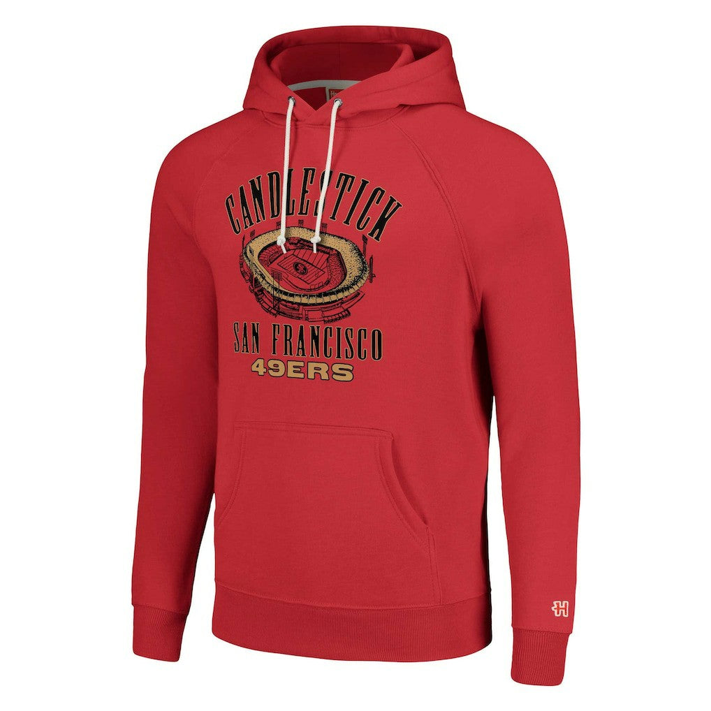 San Francisco 49ers Homage Unisex Hyperlocal Raglan Pullover Hoodie Scarlet