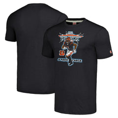 Ja'Marr Chase Cincinnati Bengals Homage Unisex NFL Blitz Player Tri-Blend T-Shirt Heathered Charcoal