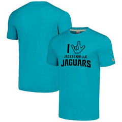 Jacksonville Jaguars Homage Unisex The NFL ASL Collection by Love Sign Tri-Blend T-Shirt Teal