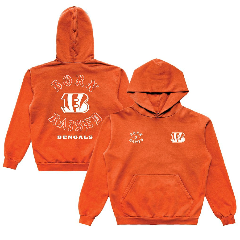 Cincinnati Bengals Born x Raised Unisex Pullover Hoodie Orange