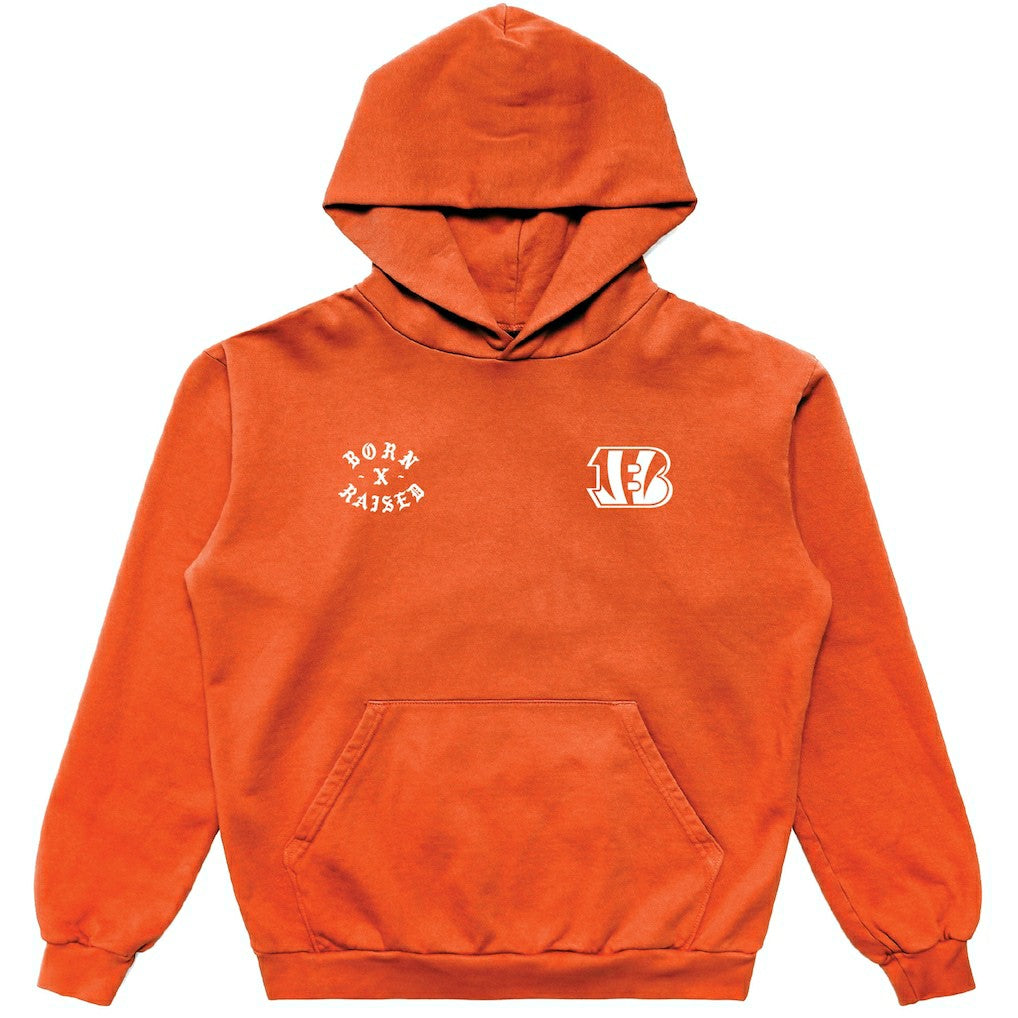 Cincinnati Bengals Born x Raised Unisex Pullover Hoodie Orange