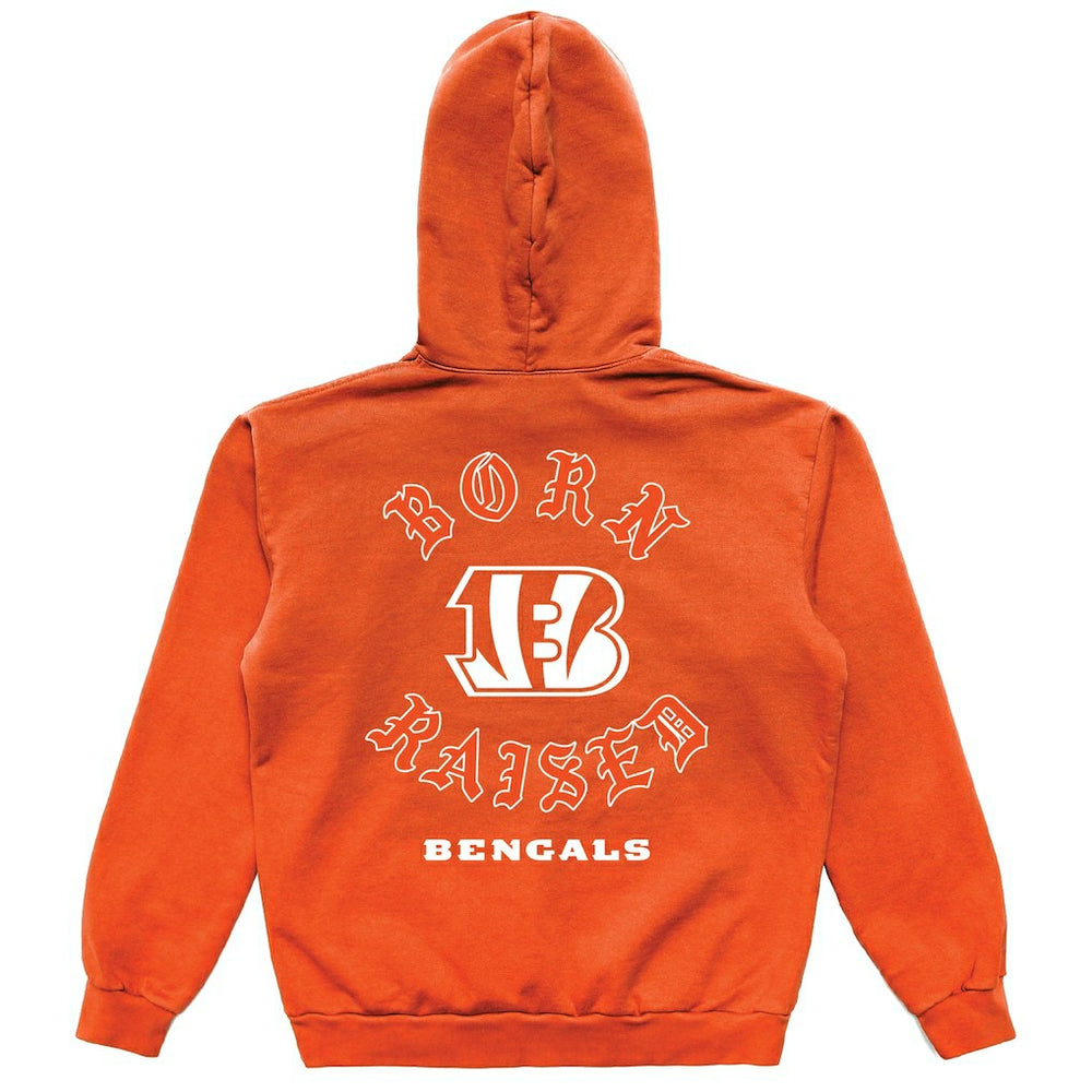 Cincinnati Bengals Born x Raised Unisex Pullover Hoodie Orange
