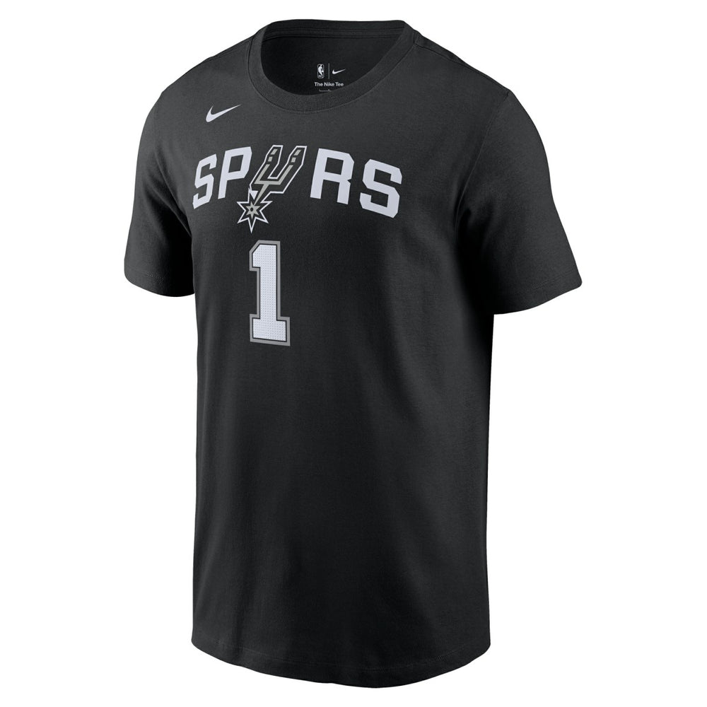 Victor Wembanyama San Antonio Spurs Icon 2022/23 Name & Number T-Shirt Black