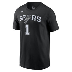 Victor Wembanyama San Antonio Spurs Icon 2022/23 Name & Number T-Shirt Black