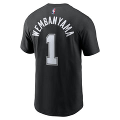 Victor Wembanyama San Antonio Spurs Icon 2022/23 Name & Number T-Shirt Black