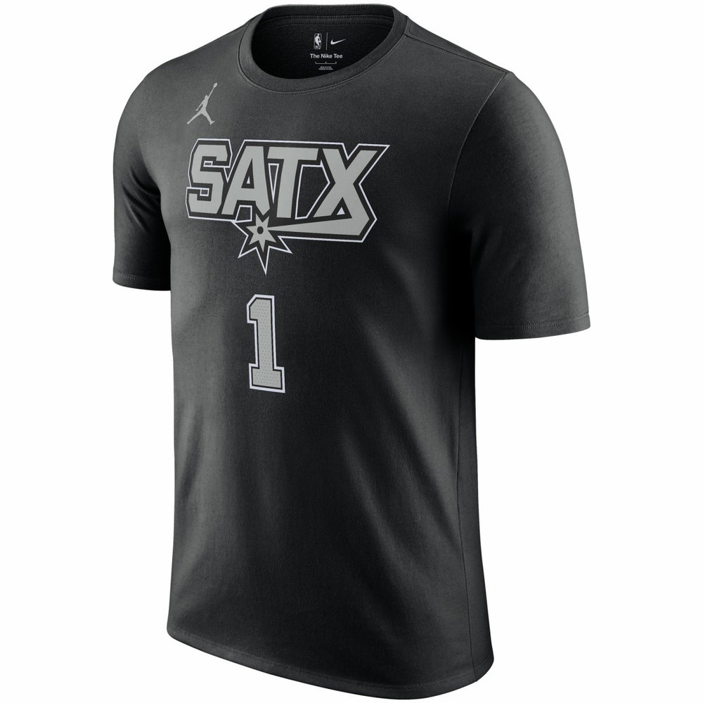 Victor Wembanyama San Antonio Spurs Jordan Brand 2022/23 Statement Edition Name & Number T-Shirt Black