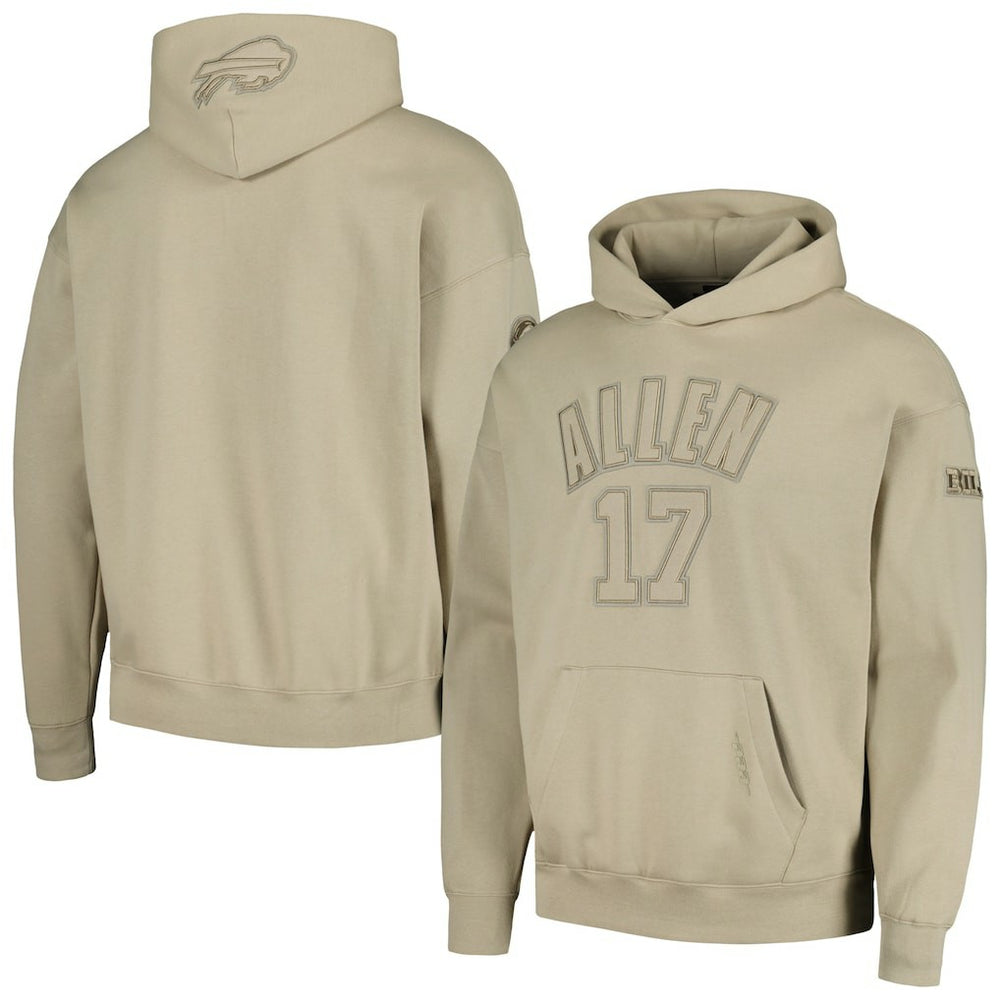 Josh Allen Buffalo Bills Pro Standard Player Name & Number Pullover Hoodie Tan