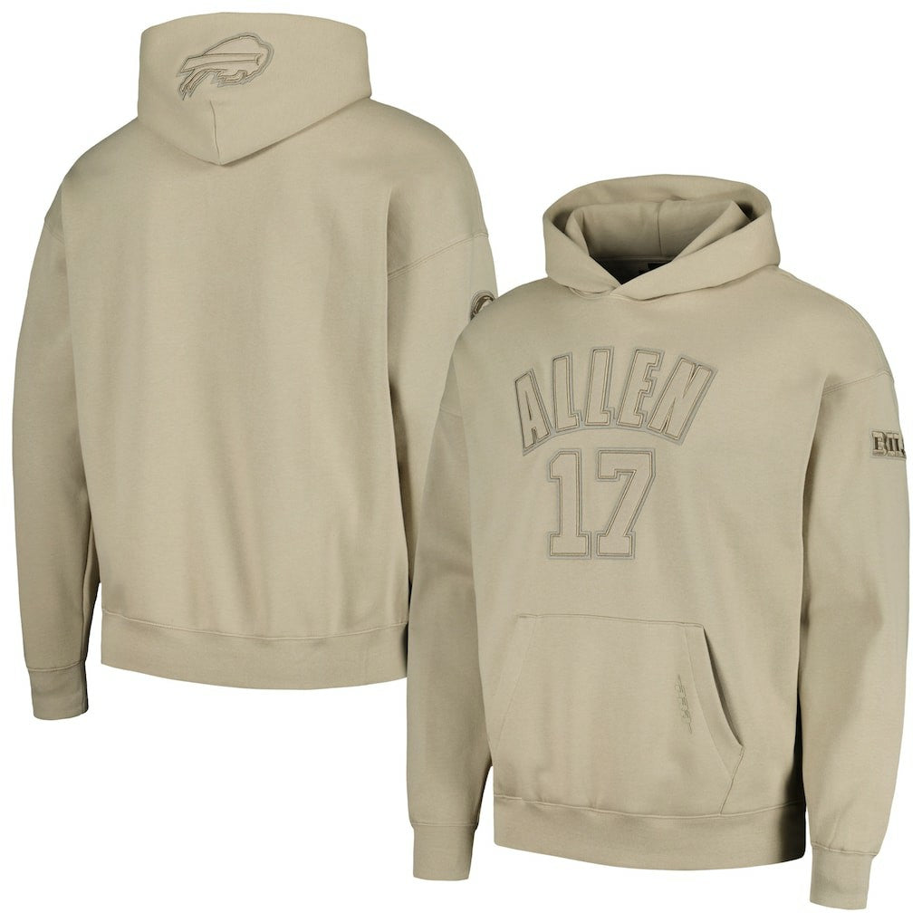 Josh Allen Buffalo Bills Pro Standard Player Name & Number Pullover Hoodie Tan