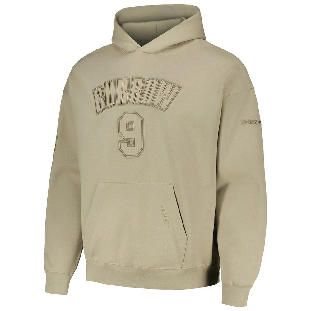Joe Burrow Cincinnati Bengals Pro Standard Player Name & Number Pullover Hoodie Tan