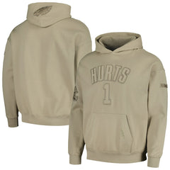 Jalen Hurts Philadelphia Eagles Pro Standard Player Name & Number Pullover Hoodie Tan
