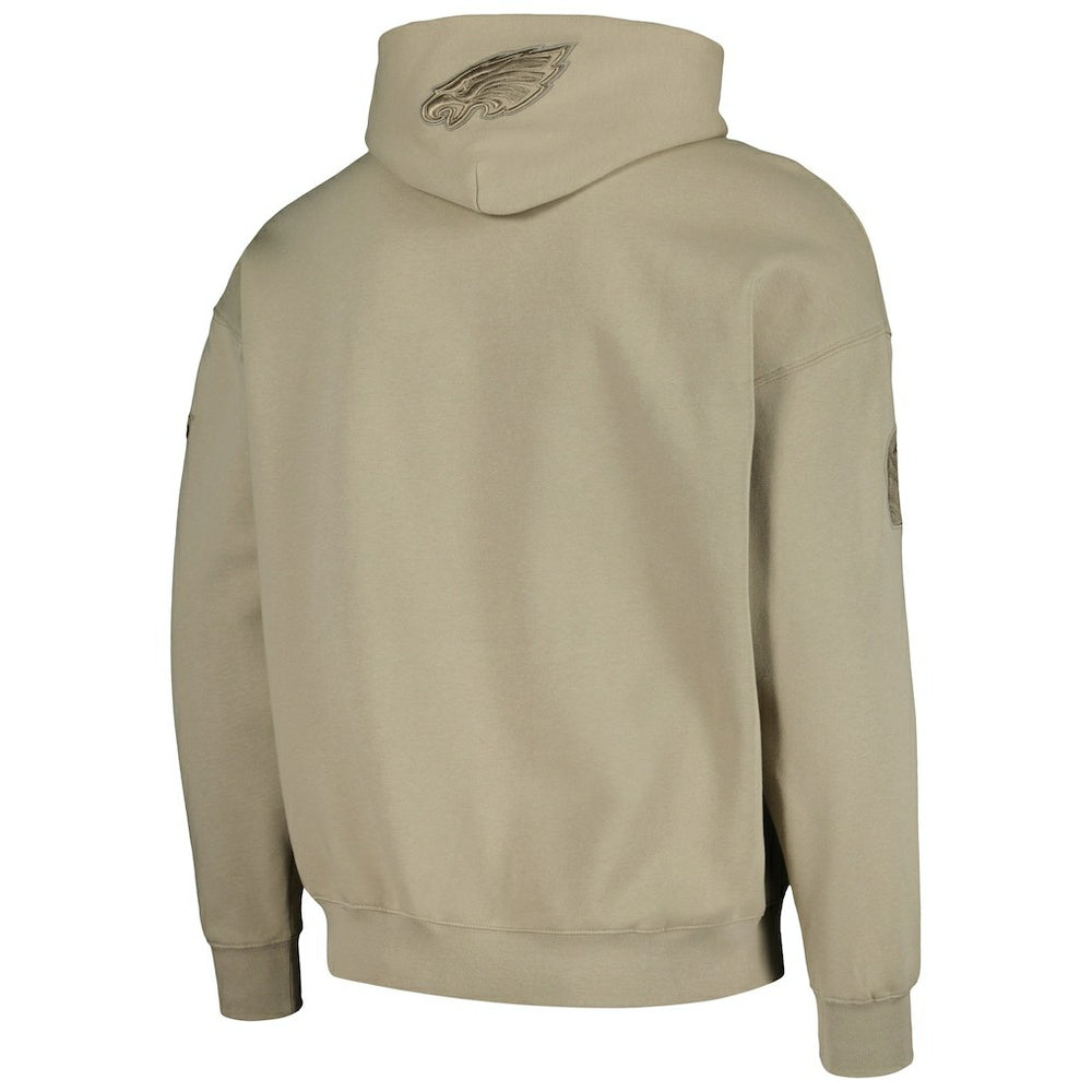 Jalen Hurts Philadelphia Eagles Pro Standard Player Name & Number Pullover Hoodie Tan