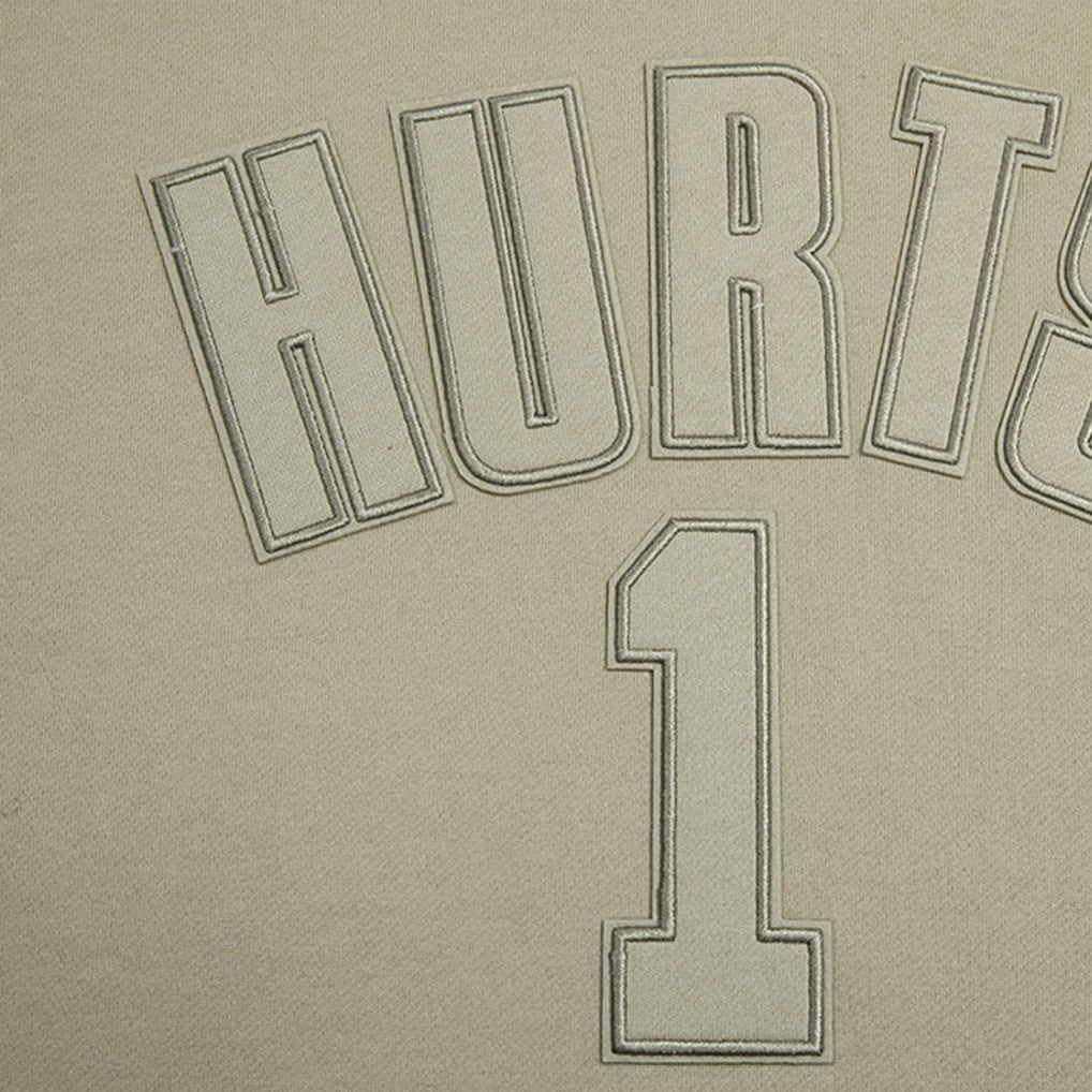 Jalen Hurts Philadelphia Eagles Pro Standard Player Name & Number Pullover Hoodie Tan